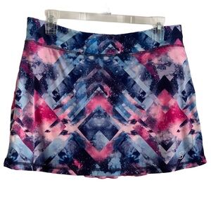 SOFTBELLA Skort in Blue, Pink and White Print